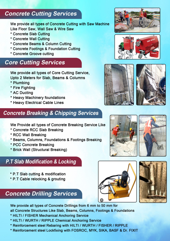 United Saw Services Brochure Page 03 - Concrete Cutting & Breaking