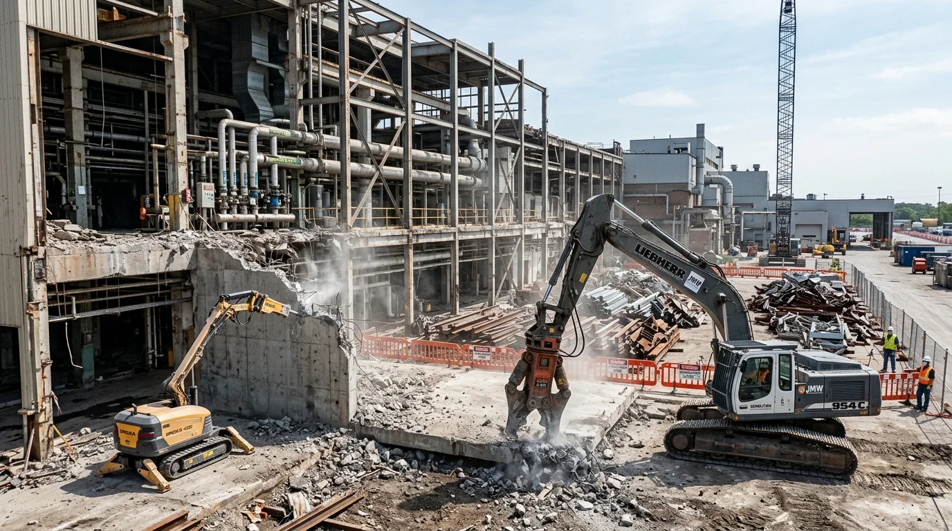 Industrial Demolition for Complex Plant Structures Hyderabad