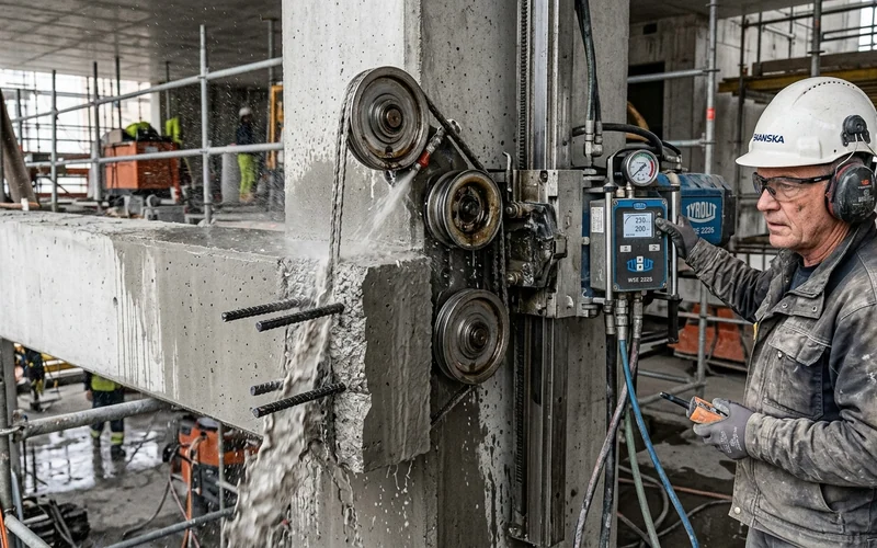 Structural Component Removal with Diamond Sawing
